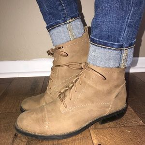 Tan ankle boots. Sam & Libby
